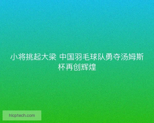 小将挑起大梁 中国羽毛球队勇夺汤姆斯杯再创辉煌