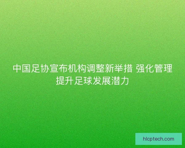 中国足协宣布机构调整新举措 强化管理提升足球发展潜力 中国足协宣布机构调整新举措 强化管理提升足球发展潜力